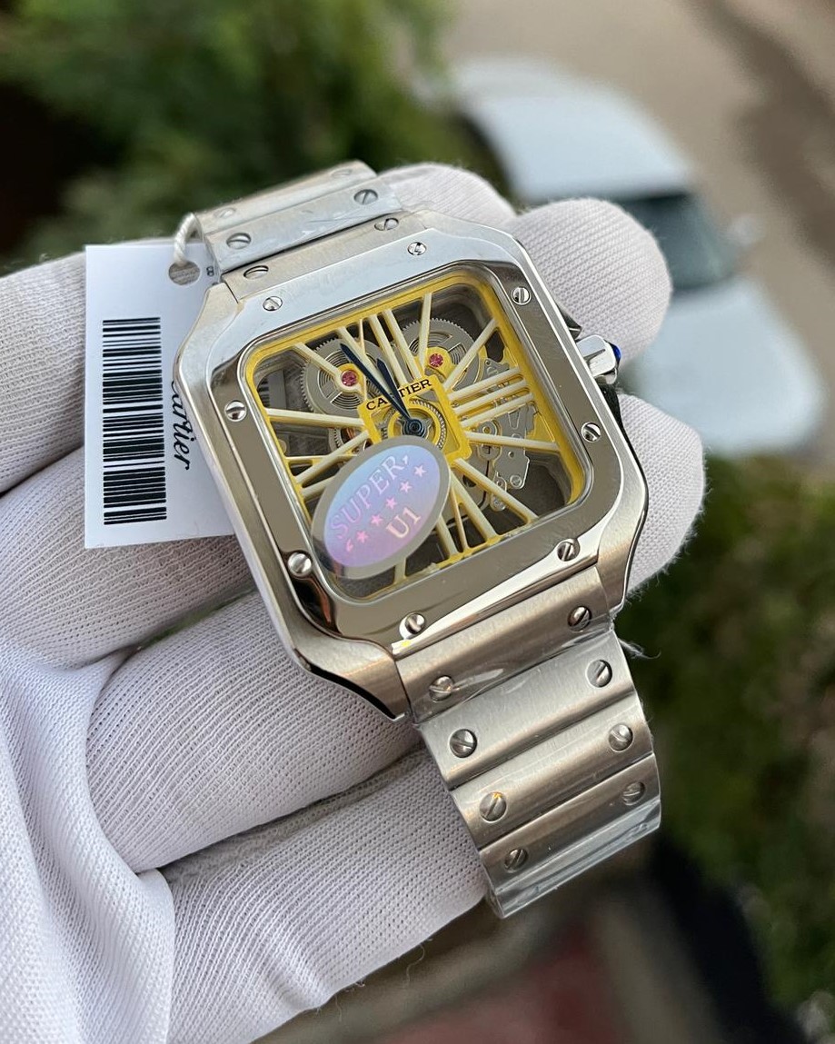 Cartier Santos Gümüş Renk Erkek Kol Saati L-1401